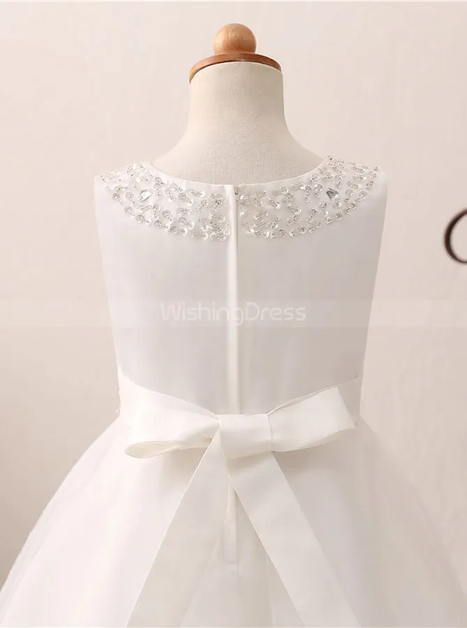 A-line Flower Girl Dresses,Full Length Flower Girl Dress,Lovely Flower Girl Dress,FD00056