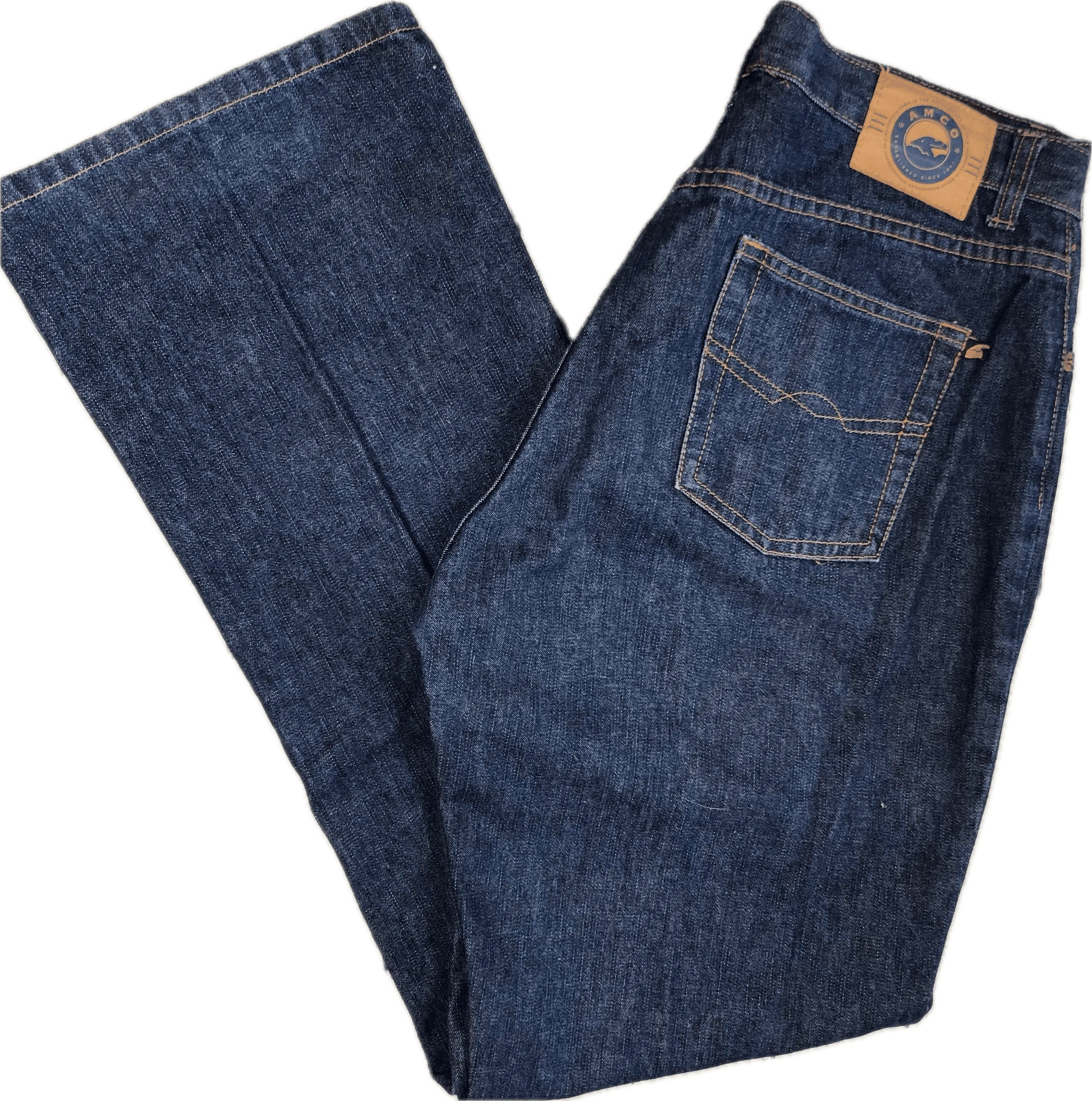 AMCO Australia Ladies Exposed Button Bootleg Jeans -Size 14