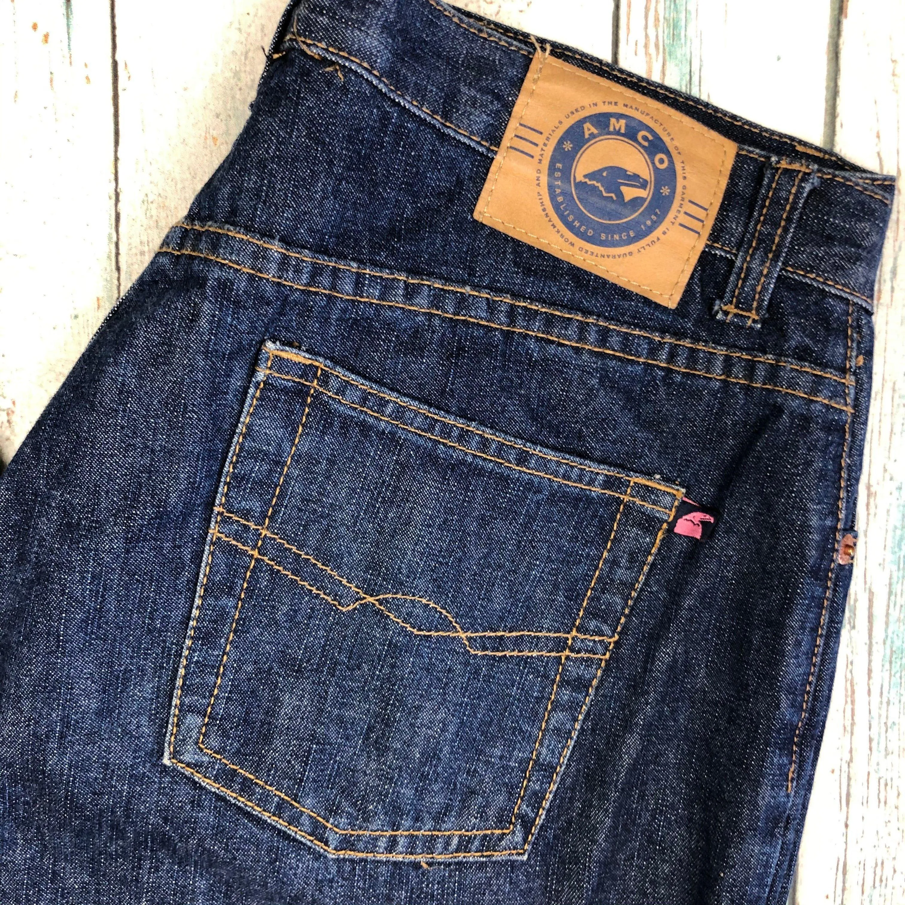 AMCO Australia Ladies Exposed Button Bootleg Jeans -Size 14