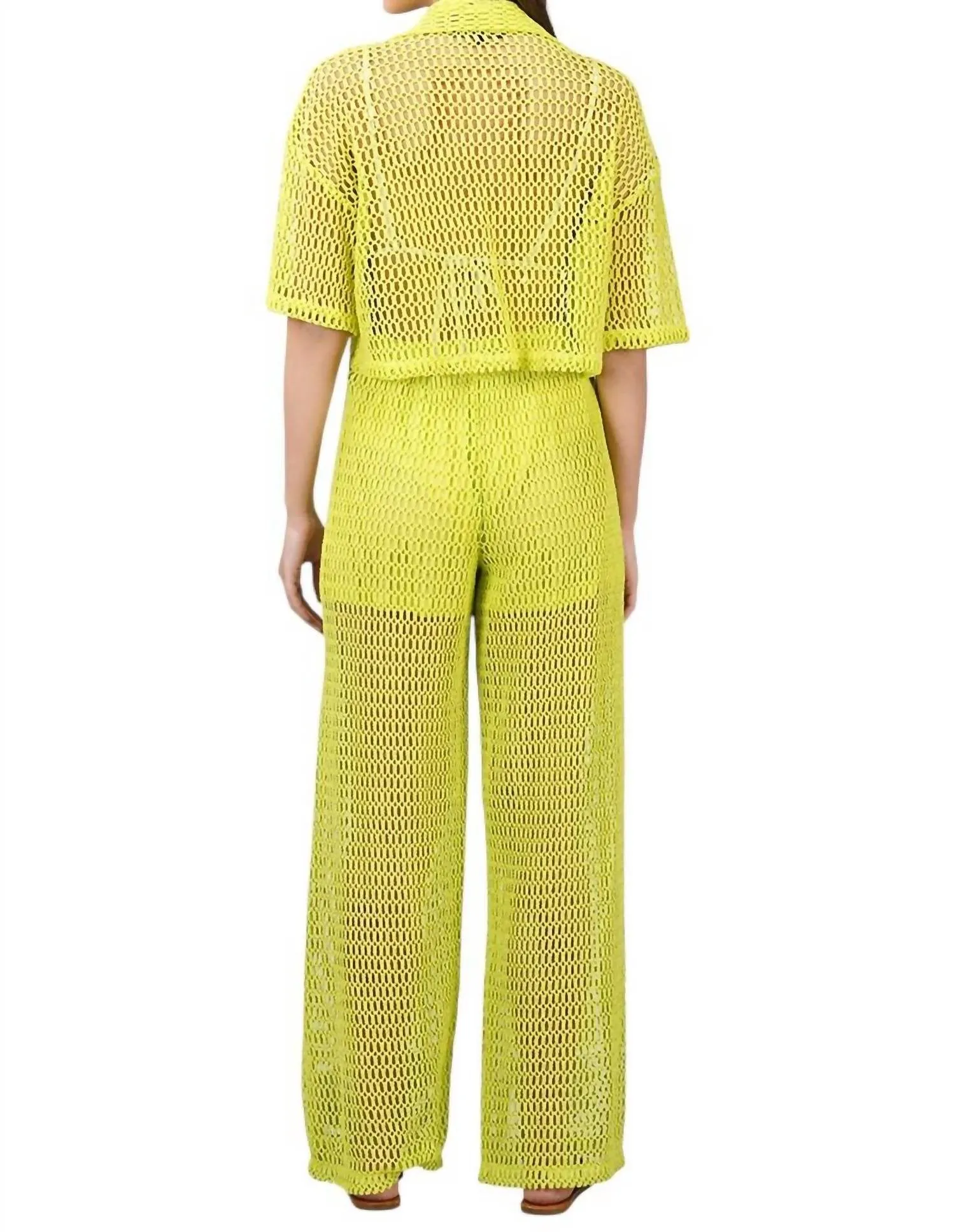 America & Beyond - Bianca Crochet Cropped Top