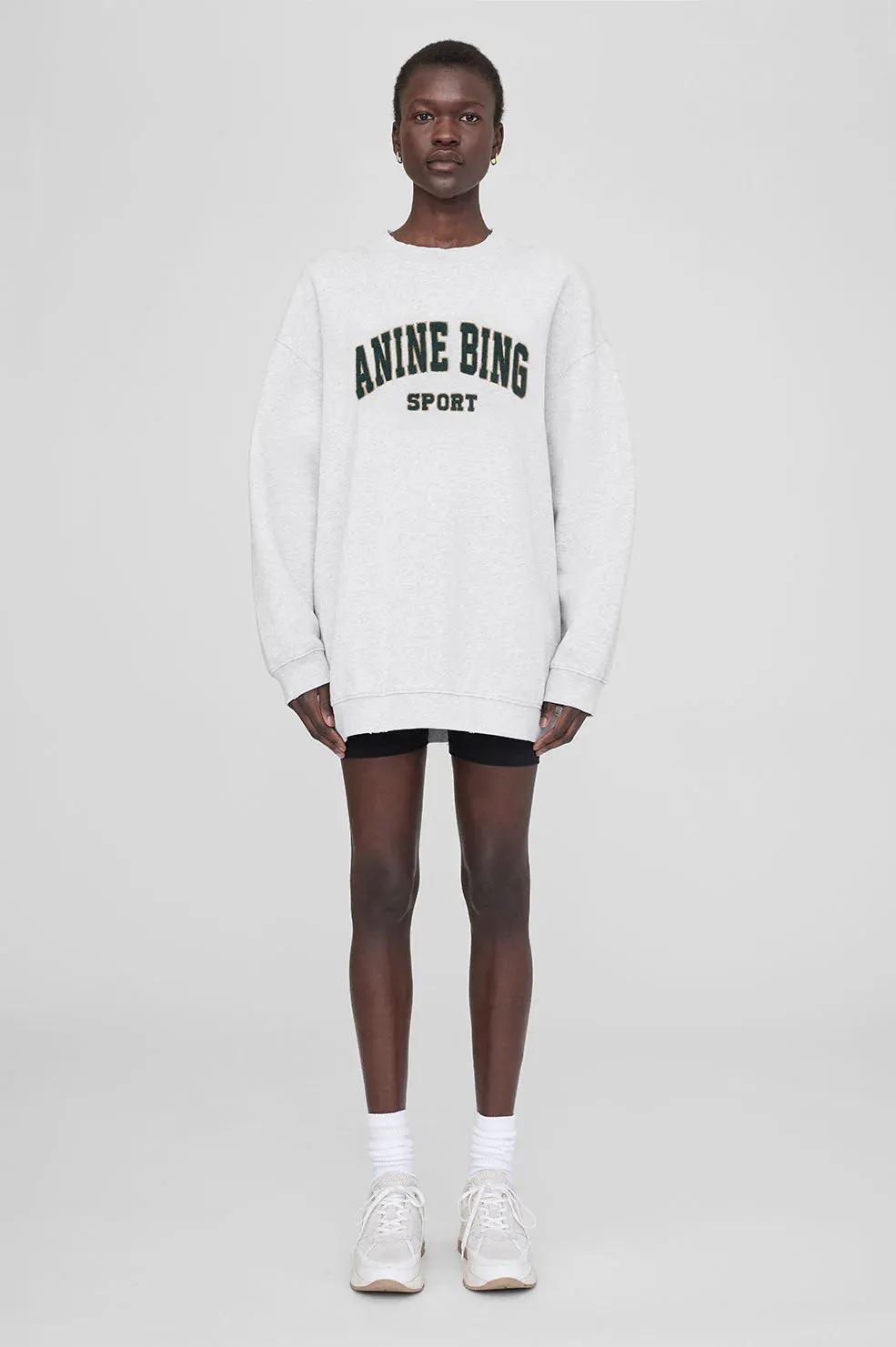 Anine Bing Tyler Sweatshirt in Heather Grey