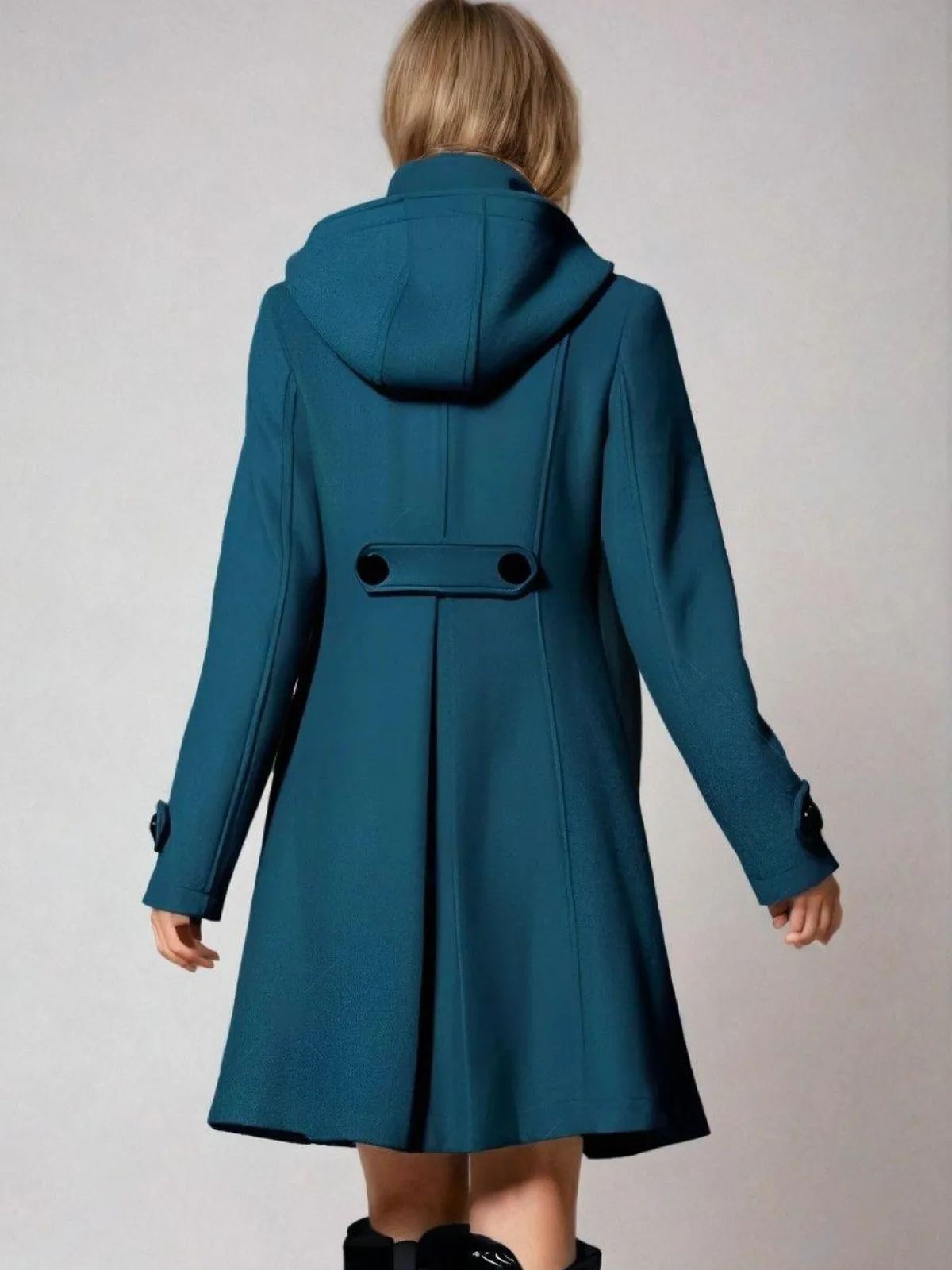 Aseel - Trench Coat with Hood and Side Pockets