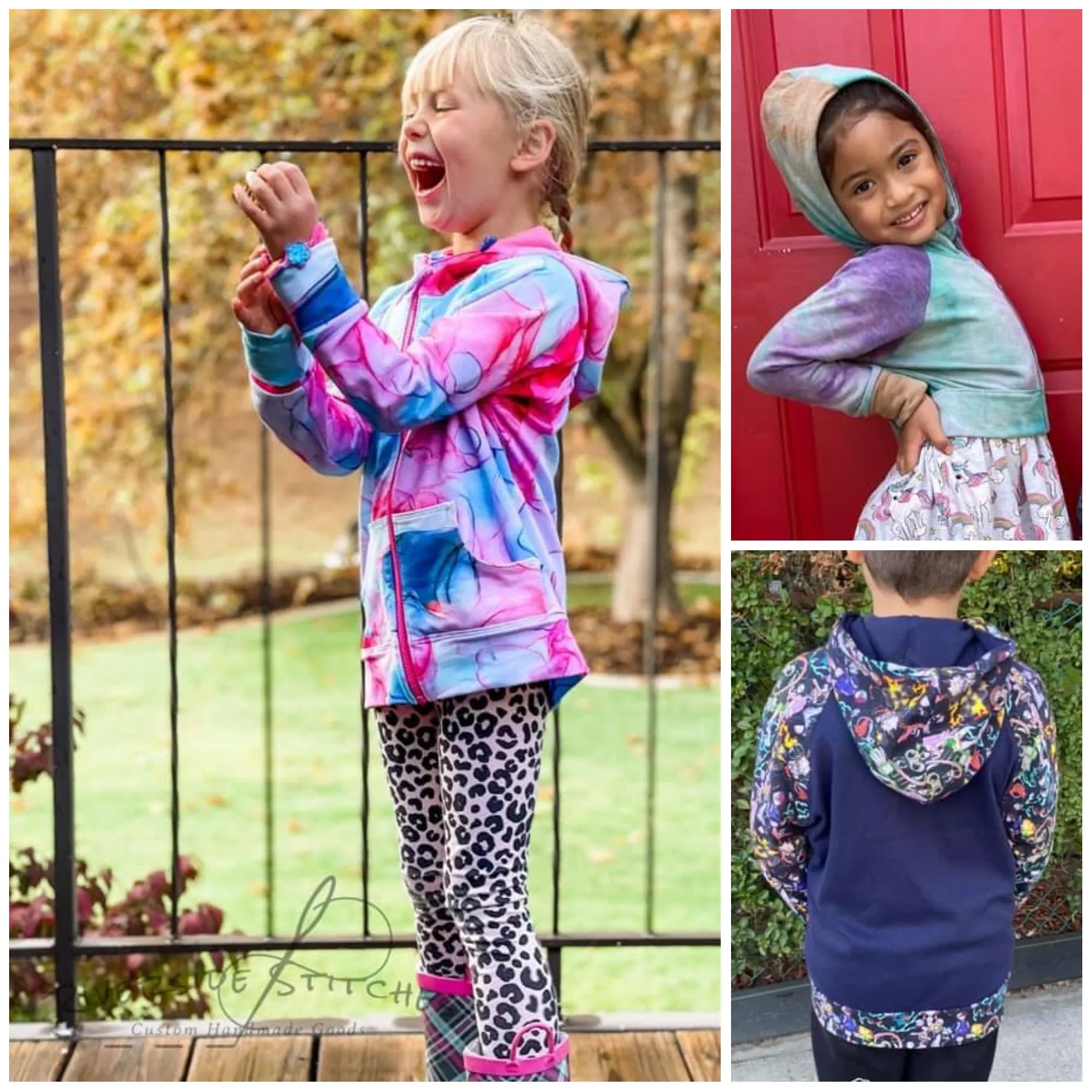 Big Kids  Zip Up Raglan
