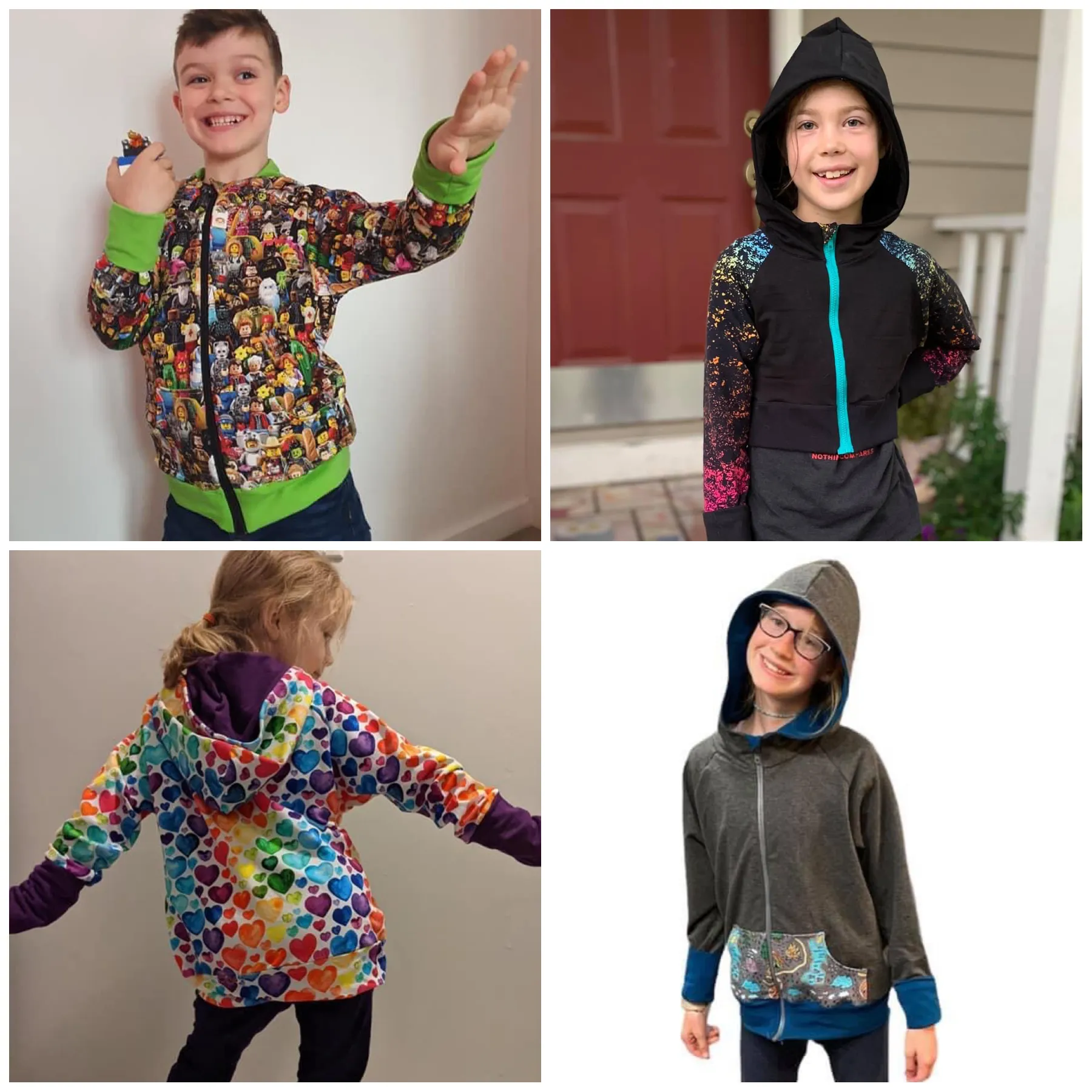 Big Kids  Zip Up Raglan
