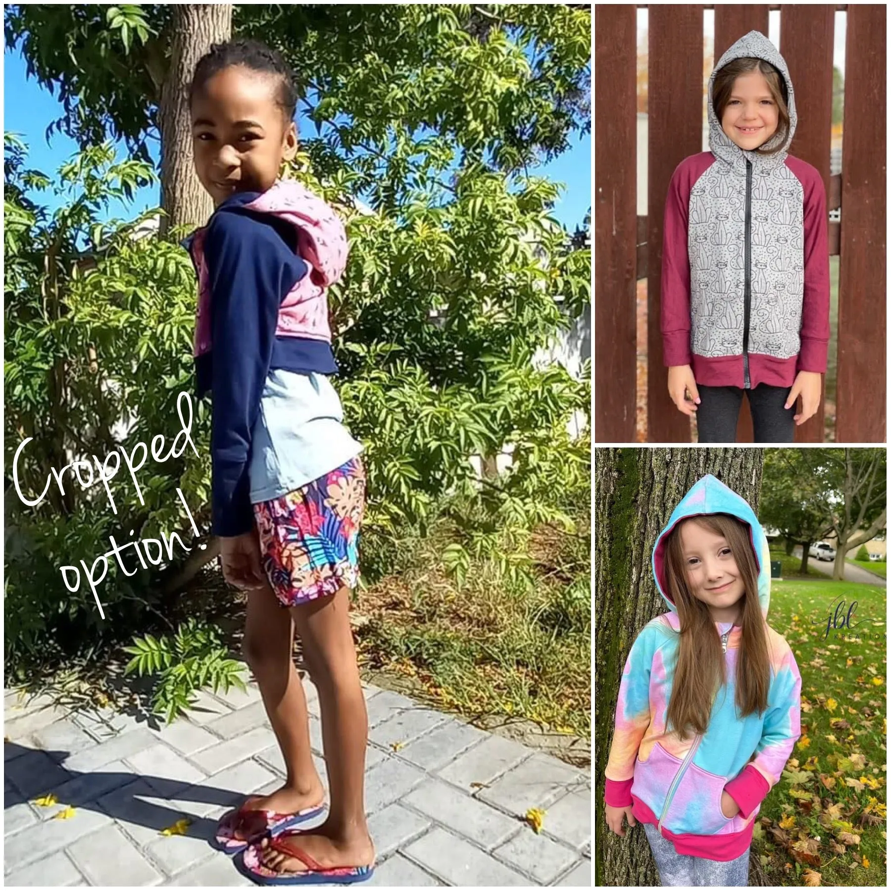 Big Kids  Zip Up Raglan