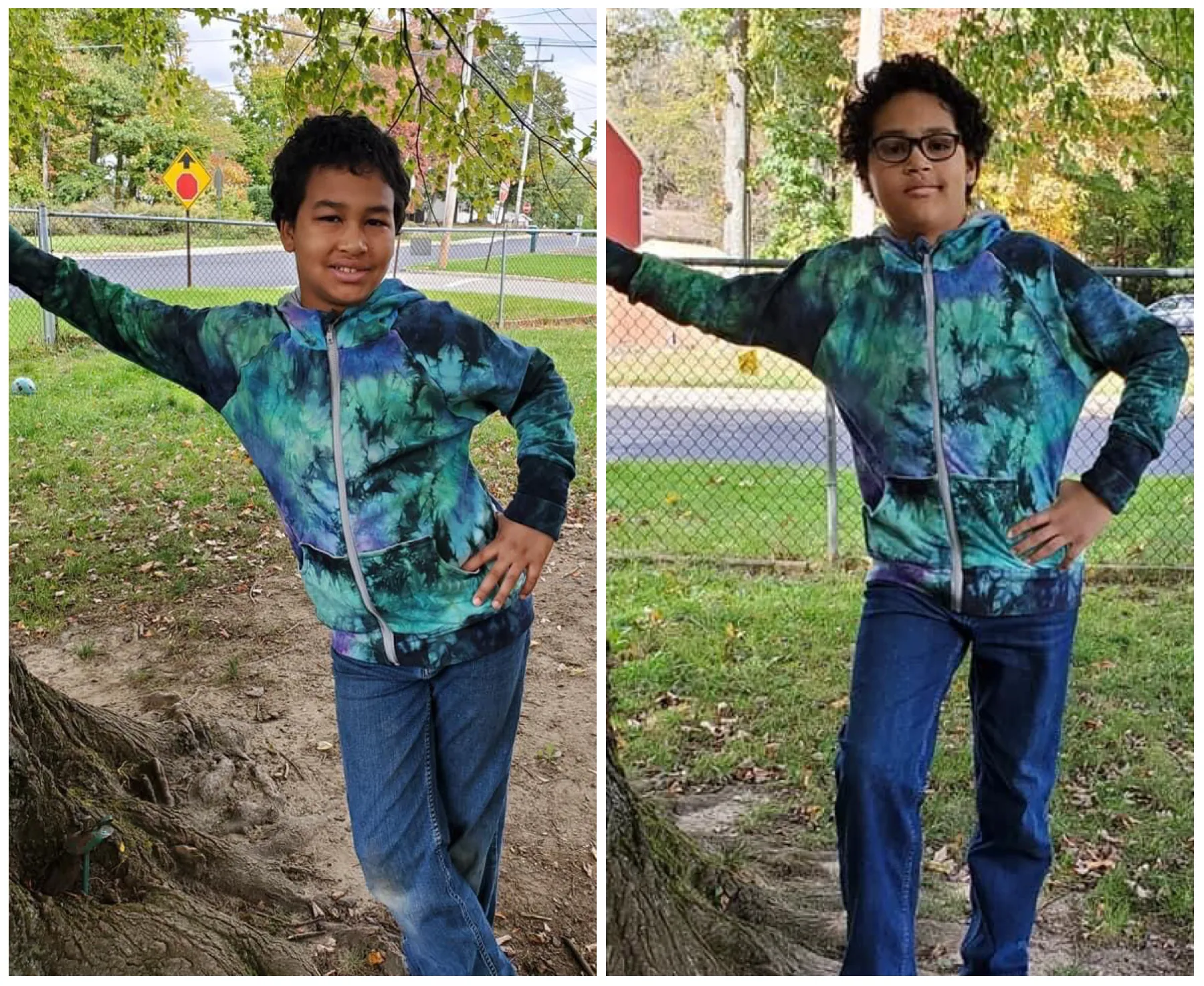 Big Kids  Zip Up Raglan