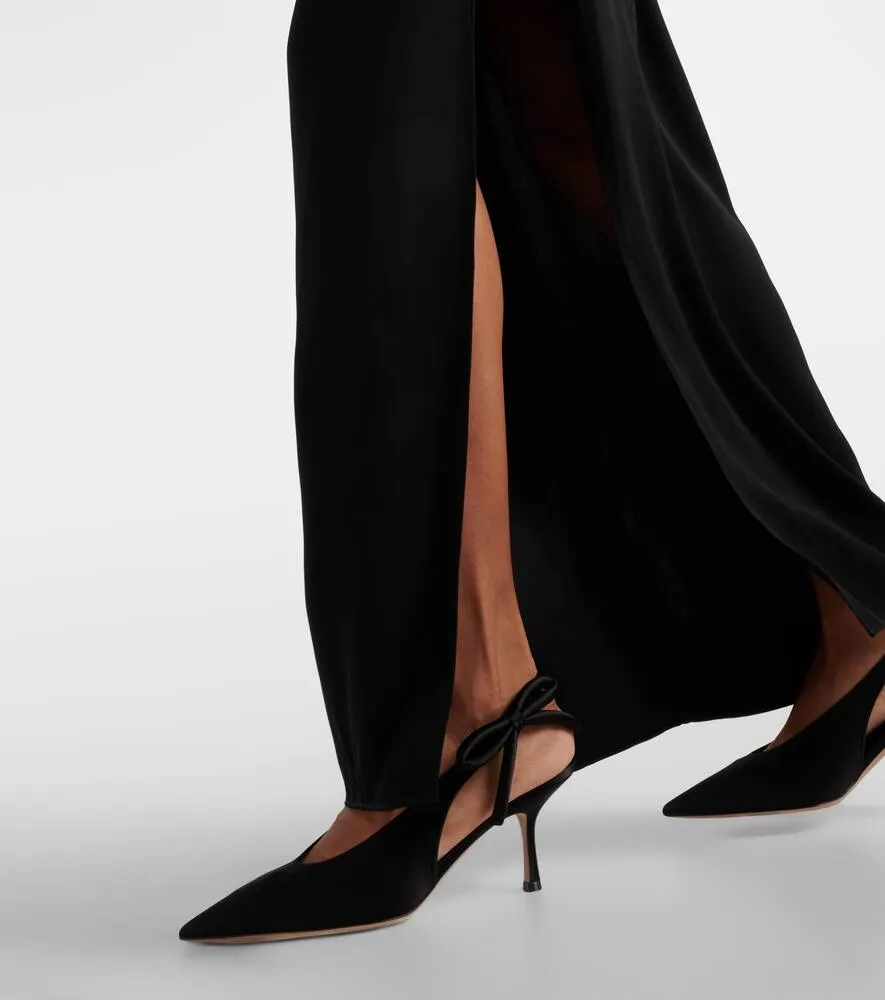 Christopher Esber Draped halterneck side-slit gown