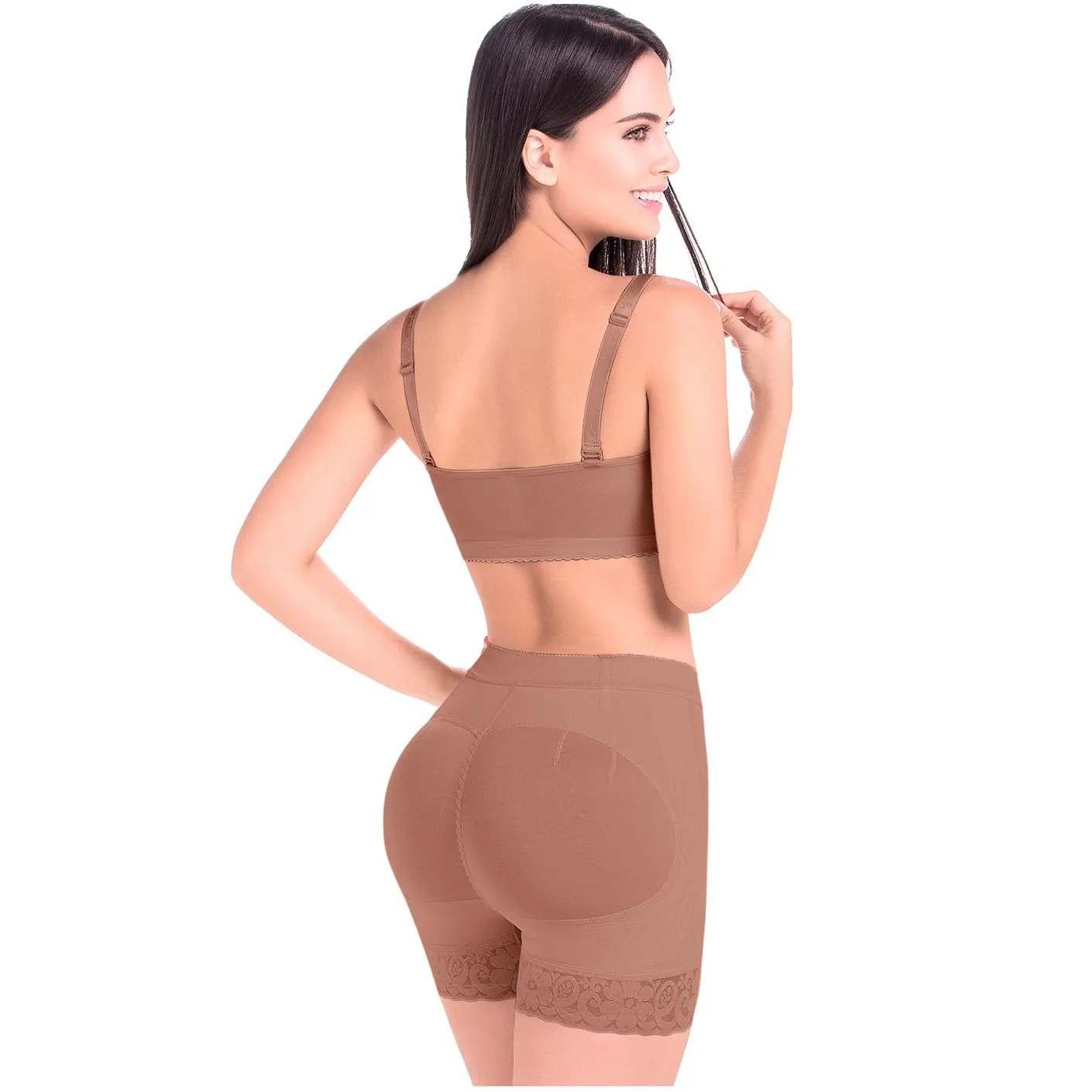 Fajas MariaE FU101 High-Waisted Tummy Control Shorts