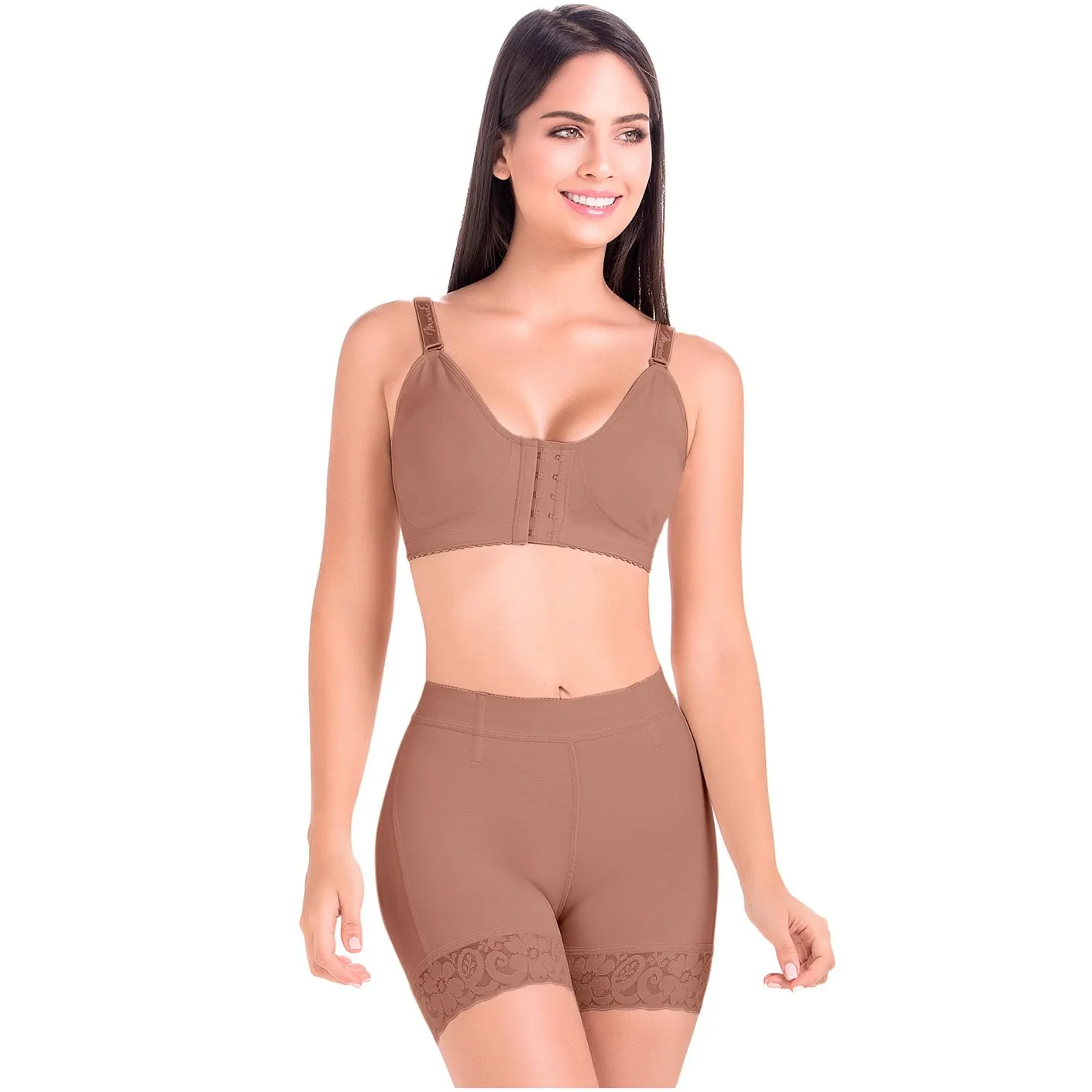 Fajas MariaE FU101 High-Waisted Tummy Control Shorts