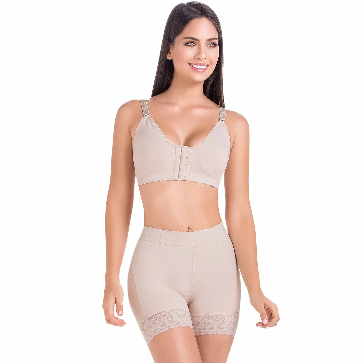 Fajas MariaE FU101 High-Waisted Tummy Control Shorts