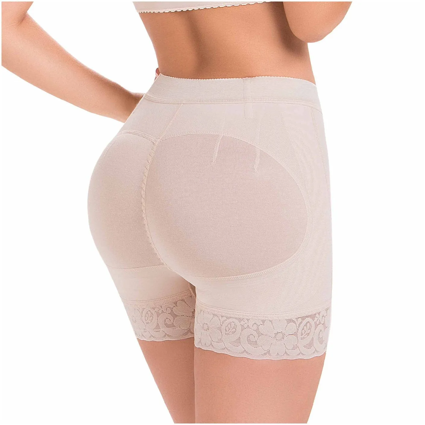 Fajas MariaE FU101 High-Waisted Tummy Control Shorts