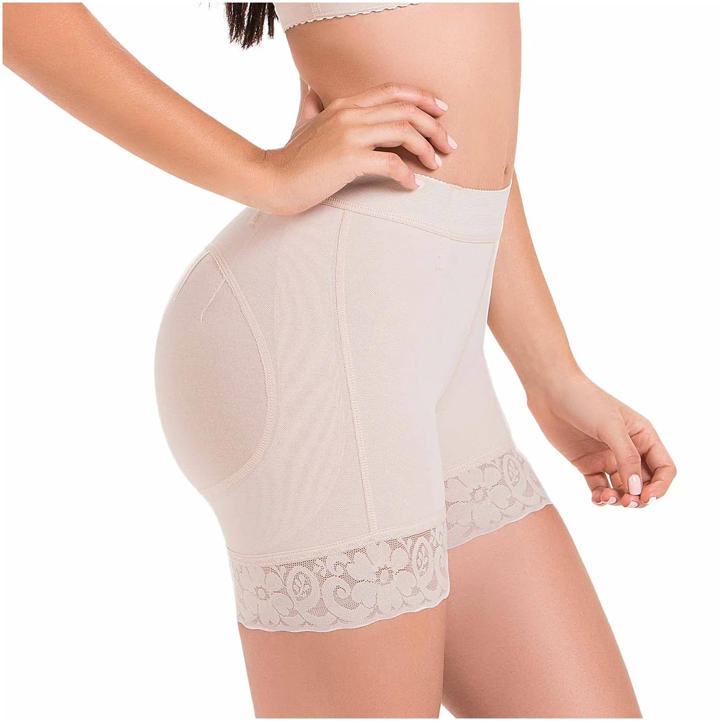 Fajas MariaE FU101 High-Waisted Tummy Control Shorts