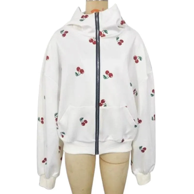 Oversized Hooded Zip-Up Jacket
