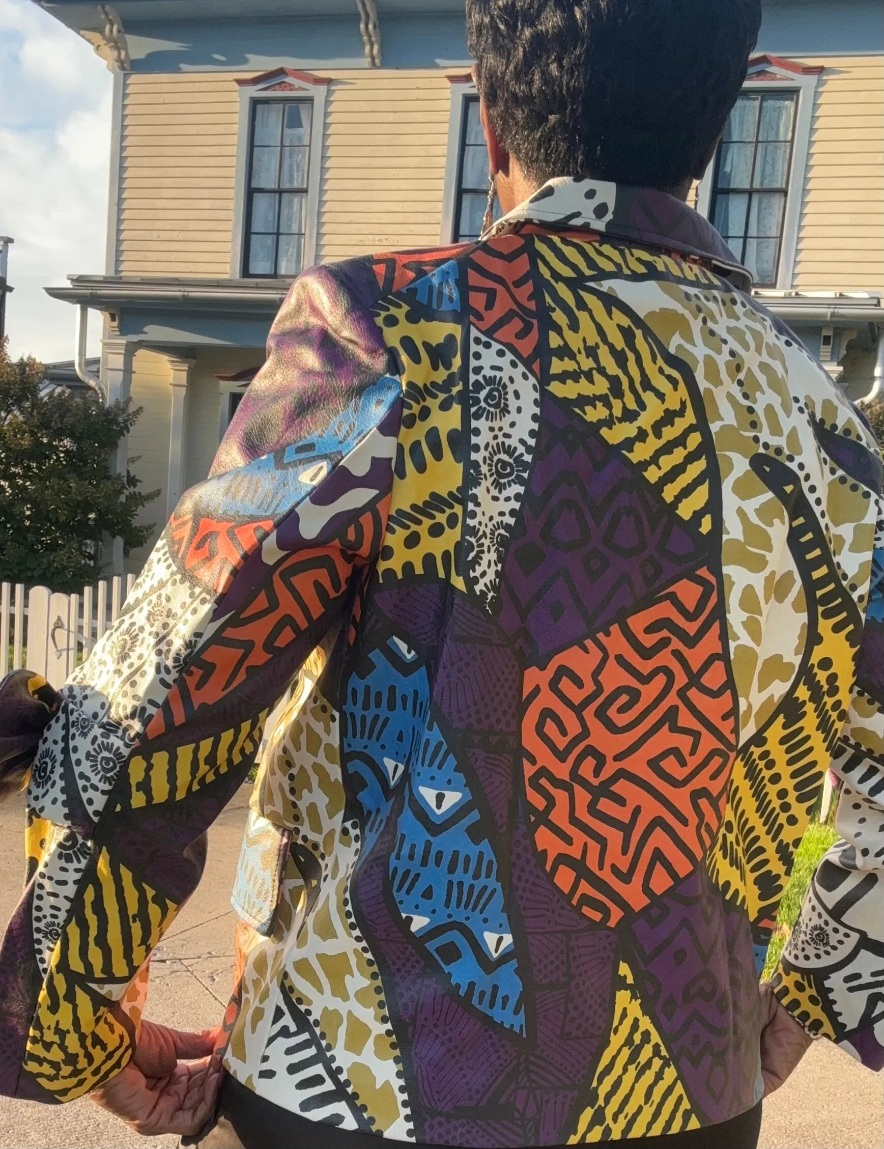 Pop up star faux leather jacket