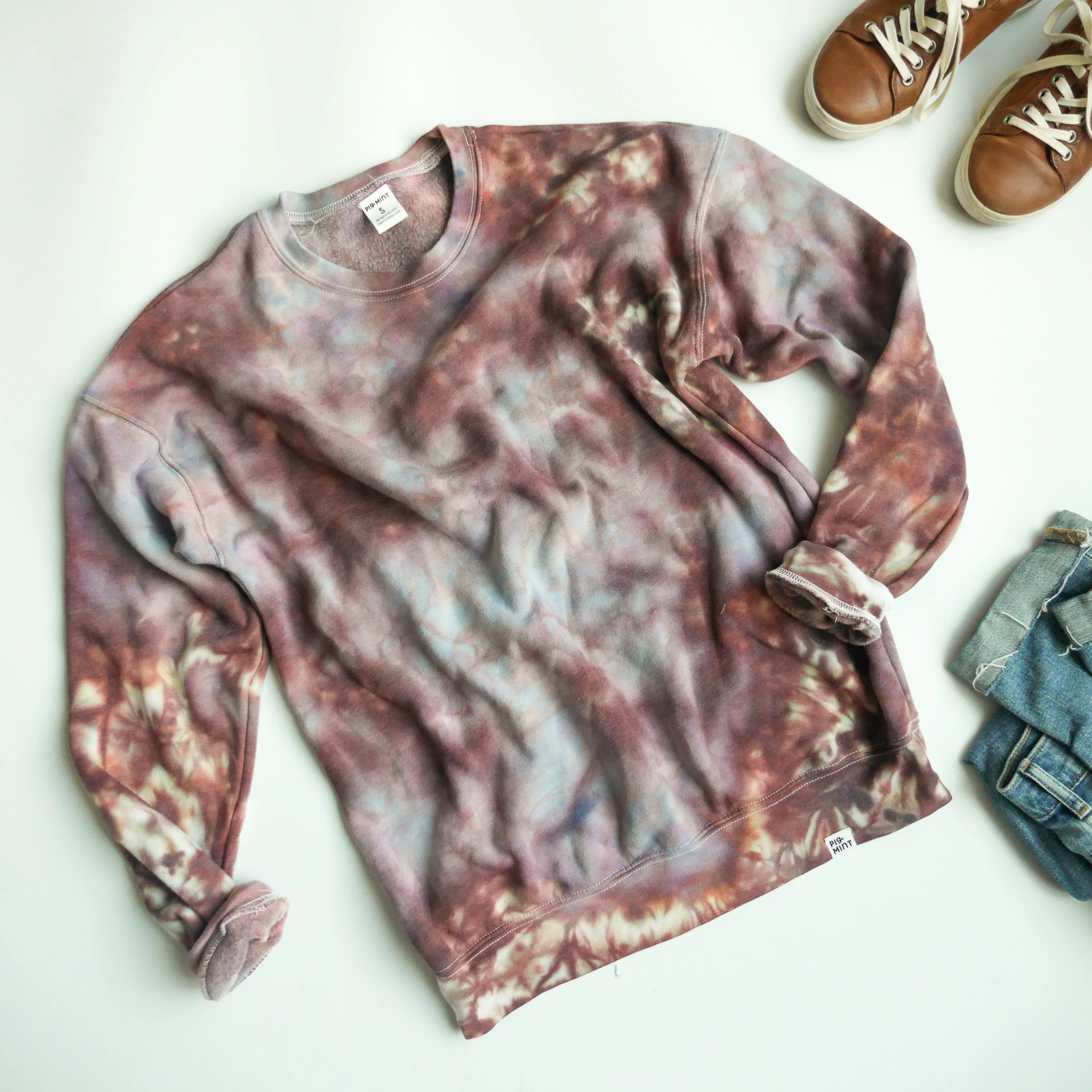READY TO SHIP Adult Crew Neck Tie-Dye Sweatshirt