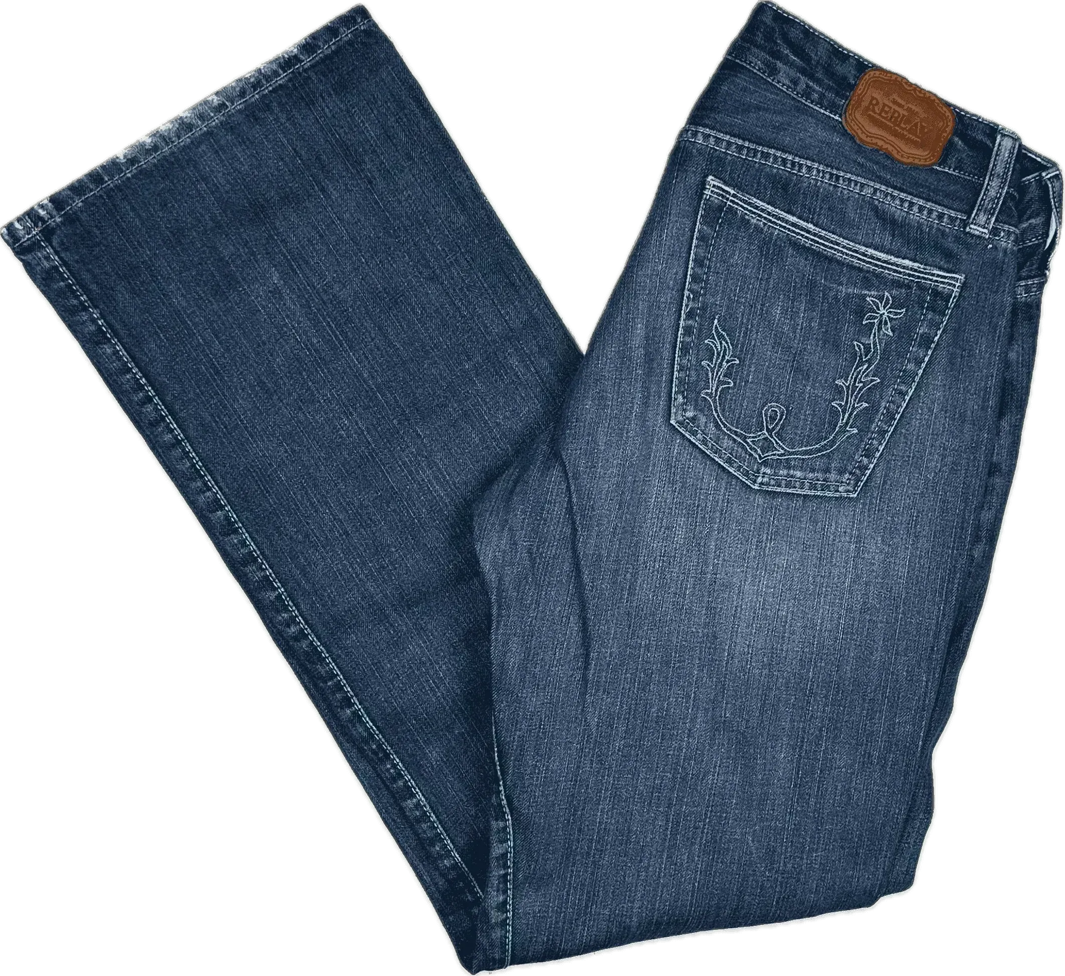 Replay Womens Low Rise Bootcut Jeans - Size 30