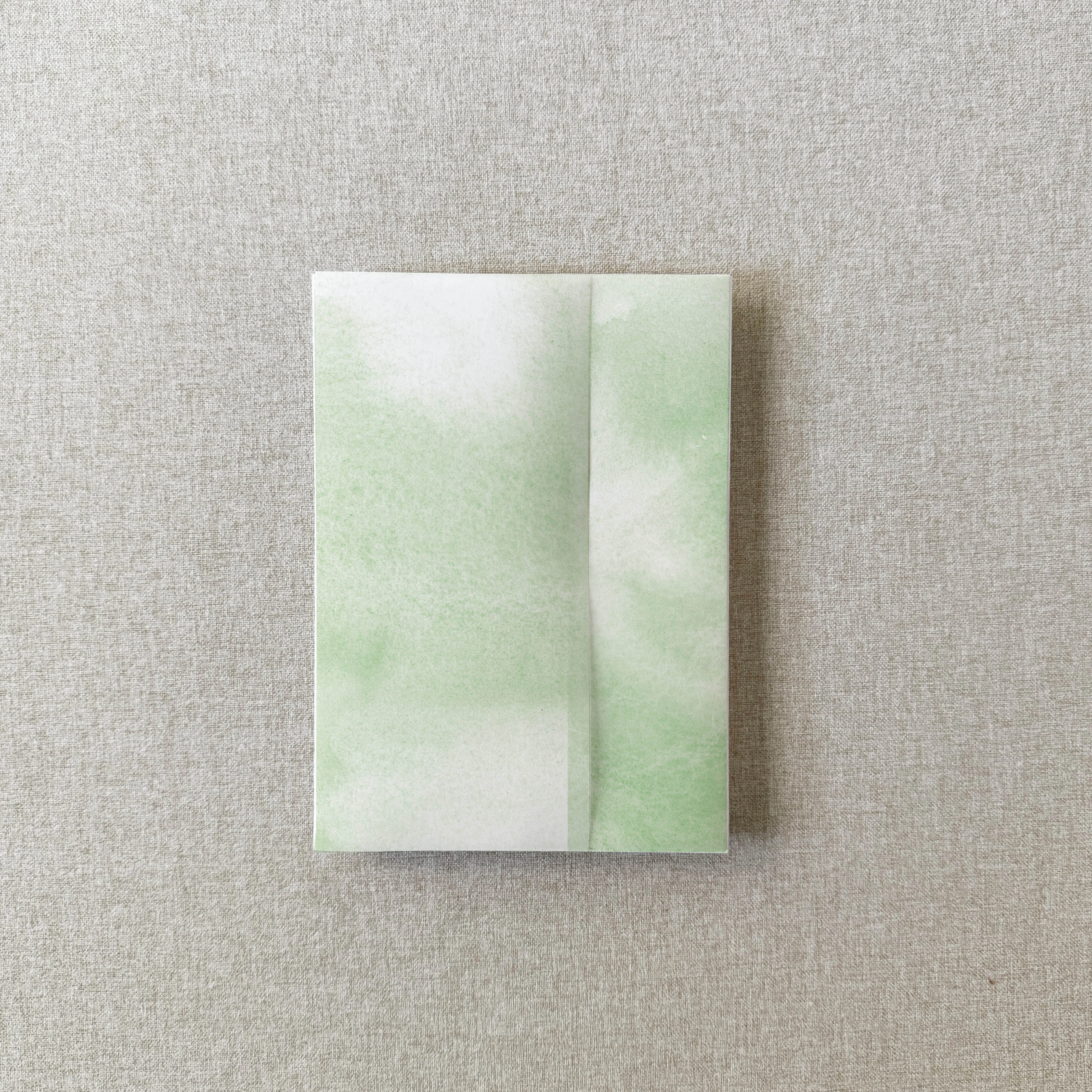 Sage Green Watercolor Vellum Wrap | A7 or A6 | Set of 10