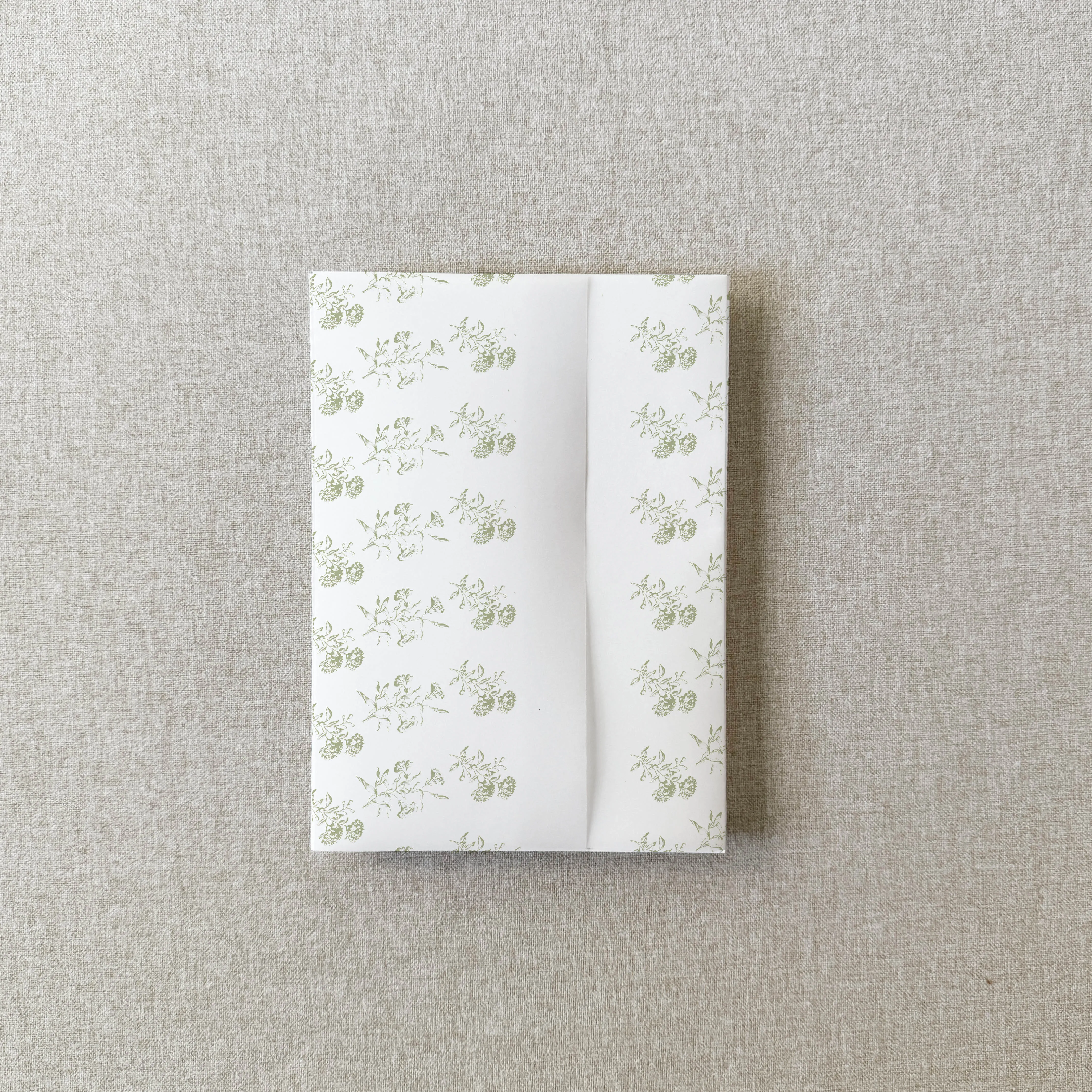 Sage Toile Vellum Wrap | A7 or A6 | Set of 10