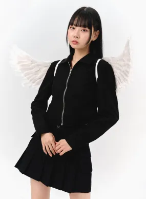 Suede Zip-Up Top IS322