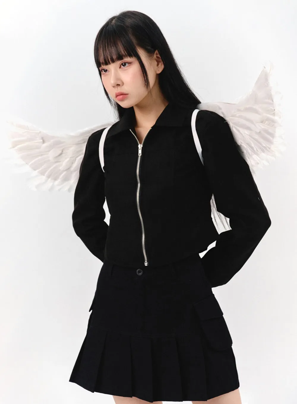 Suede Zip-Up Top IS322