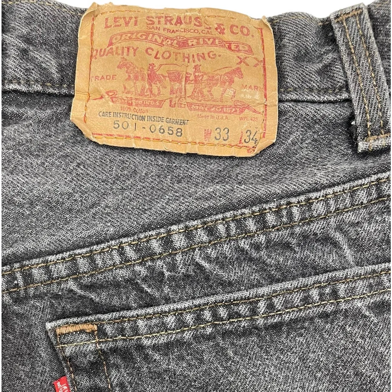 Urban Outfitters Vintage 80’s Levi’s Camo Embellished Jeans Size 33