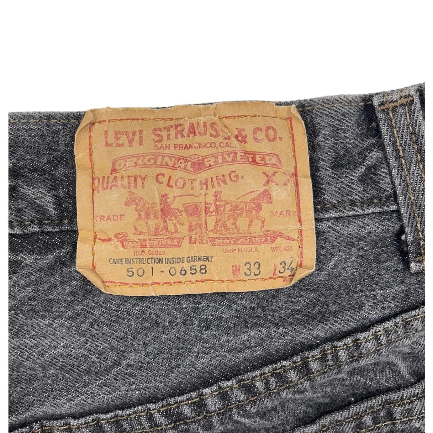 Urban Outfitters Vintage 80’s Levi’s Camo Embellished Jeans Size 33